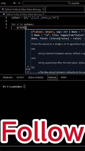 Python Truthy vs Falsy Explained in 10 Seconds 😳 | Day 22 #shorts #shortsfeed