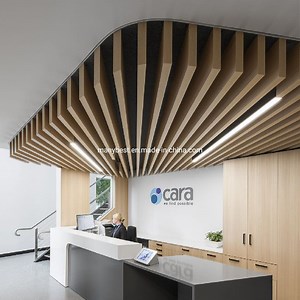 [Hot Item] Customized Wood Veneered Aluminum Suspended U Box Ceiling for Hall