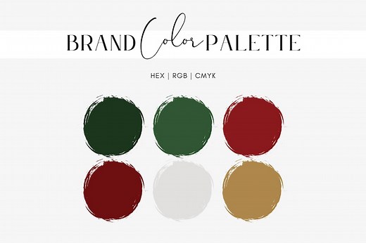 Classic Christmas Color Palette, Red, Green, Silver, Gold, Branding, Social Media, Cards, Packaging, Procreate, Canva Hex Codes, RGB, CMYK - Etsy UK