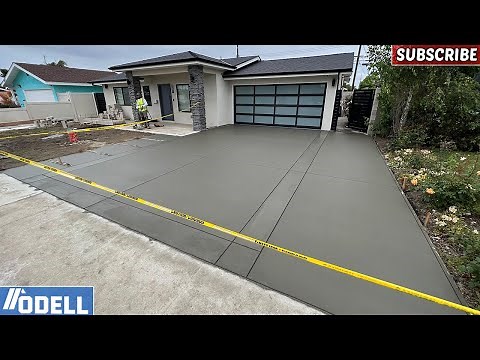 Concrete Driveway Transformation You Won't Believe - Full Build Timelapse