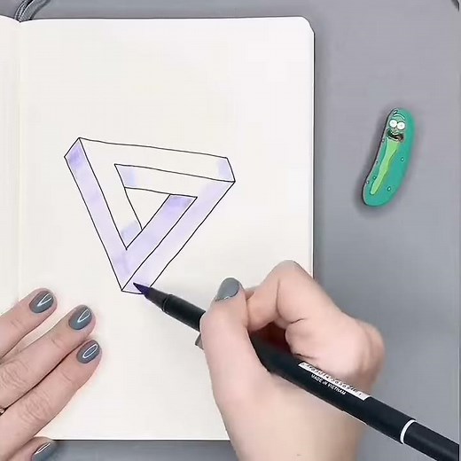 Impossible Triangle Drawing | Optical Illusion