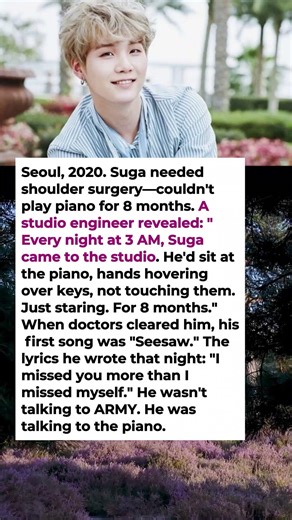 What Happened to BTS Suga's Piano After His Shoulder Surgery Will Haunt You