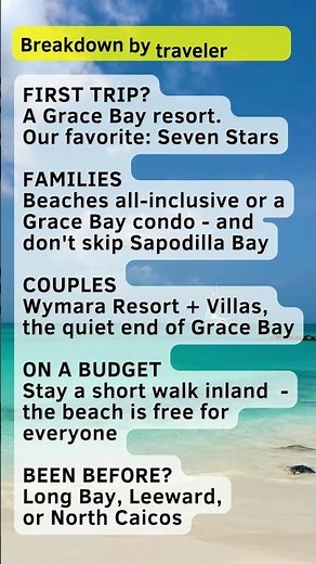 Where to stay in Turks and Caicos 🏝️ Save this for when you book.