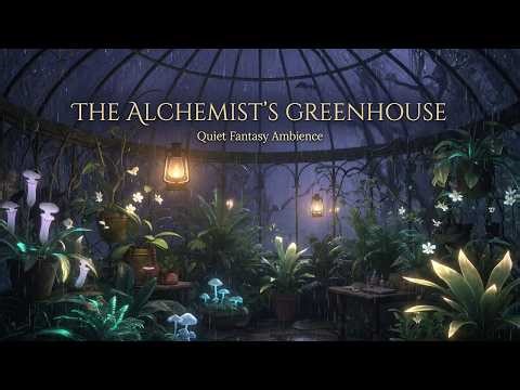 Rainy Alchemist’s Greenhouse 🕯️ Medieval Fantasy Music for Focus & Study