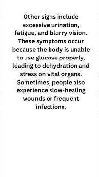 Diabetes Symptoms You Should Not Ignore Early Warning Signs Explained #shorts