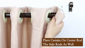 Bay Window Curtain Rods, HOTOZON 7/8 Inch Heavy Duty Curtain Rods for Bay Windows 48-84 Inch(Center Rod), 32-58 Inch Side Rods for Windows, Antique Bronze, Decorative Drapery Rod with End Cap Finials