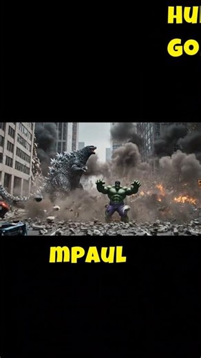 Hulk vs. Godzilla Battle Scene