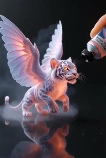 White Tiger with Wings | Hypnotic 8K AI Creature Reveal