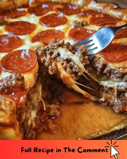 2.5M views · 21K reactions | Deep Hamburger Sausage & Pepperoni Pie...