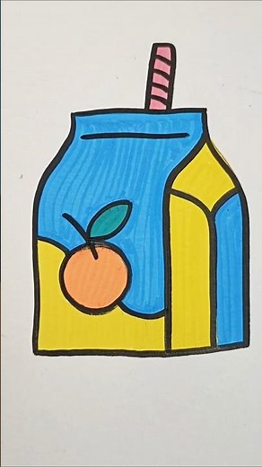 I Colored My Orange Juice carton 🧃#viral