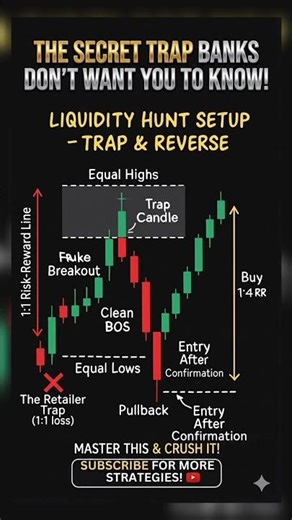 Smart Money Trap Strategy 💰 Liquidity Hunt Explained (Win More Trades!) #tradinghacks #cryptotrading