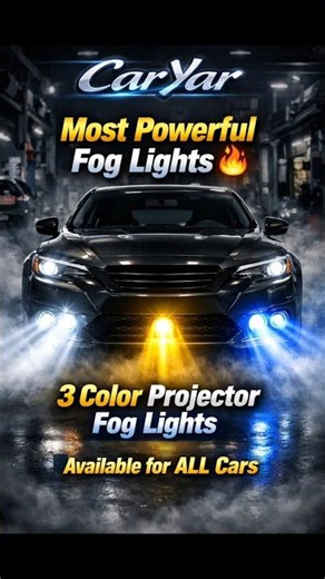 India’s MOST Powerful Fog Lights 🔥 3 Color Projector for All Cars!" #caryar #viral #shorts #trending