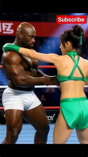 A beautiful girl defeated her opponent #fight #boxing #wrestling #wwe #kungfu #ai