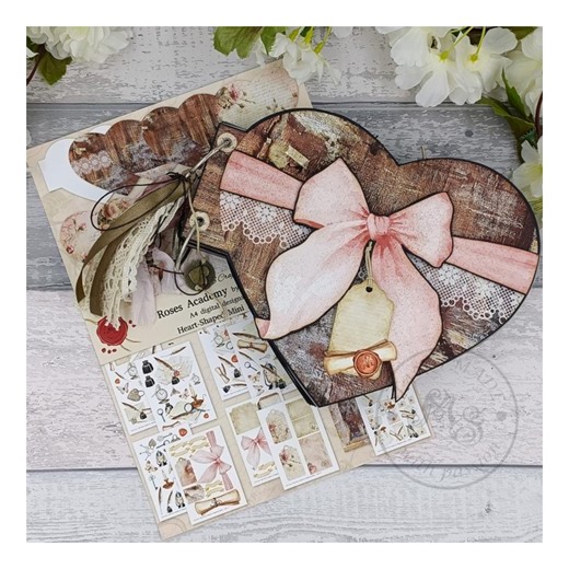 Roses Academy, Digital Designs, A4, Heart-shaped Photo Album Template, PDF - Etsy