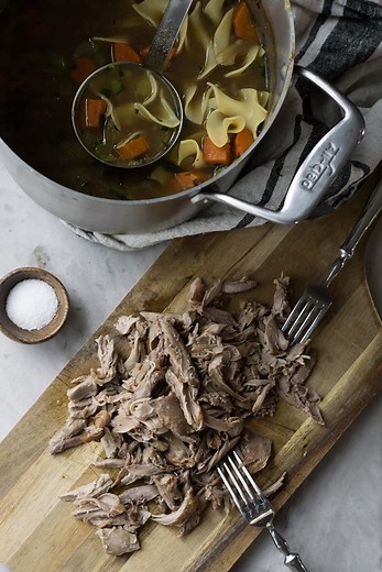 MeatEater Wild Foods Contributor, Wild and Whole, shares a hearty soup that is classic in flavor, but with a twist using limb chickens rather than real chickens. Head here for the detailed recipe: https://bit.ly/30446Ma #meateater #fueledbynature #whatsinyoufreezer | MeatEater