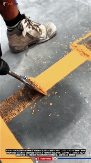 This Vibrating Tool Scrapes Paint Off Concrete! ⚙️ #tech #innovation