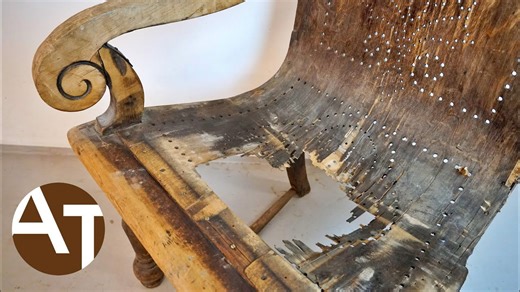 I restored a quirky 1920s folk art chair – contest entry