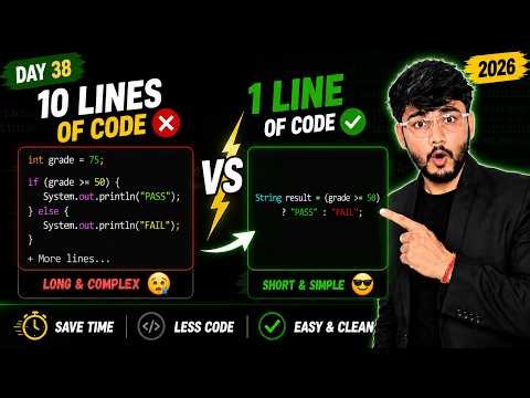 No Need for IF-ELSE! Write One-Line Code with Ternary Operator ⚡ [2026]