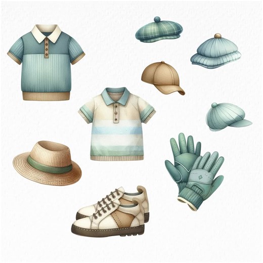 Cute Golf Clipart | Watercolor Golf Clipart | Golfing Equipment | Cute Golfcart | Golfing Bundle | Blue Golf Cart | Digital Download | Golf - Etsy