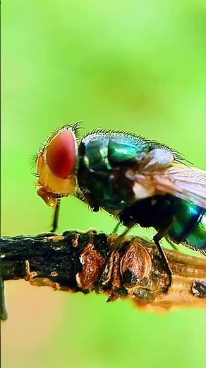 Green Bottle Fly Blowing Bubble Explained | Thermoregulation Behavior Caught on Camera. #insects