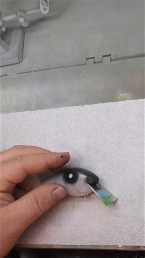 1.1K views | Adding shad dots to a batch of threadfin shad lures. #lookoutlures #fishing #bassfishing #lurepainting #luremaking #lure #largemouthbass #bassfishinglures #crankbait #jerkbait #handmade #lookoutlures | Lookout Lures | Facebook