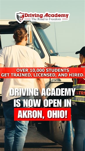 CDL SCHOOL OPENING IN OHIO!😆 START YOUR CDL CAREER NOW WITH DRIVING ACADEMY! Did you know the average truck driver makes $70,000 a year? 💰 If you live in or near Akron, Ohio, now training just got easier, faster, and way more accessible! At Driving Academy, we’ve helped over 10,000 students get trained, licensed, and hired with real flexibility and real results. Whether you’re starting from scratch or ready to level up your career, we’ve got your back. Train at one of the top-rated CDL schools