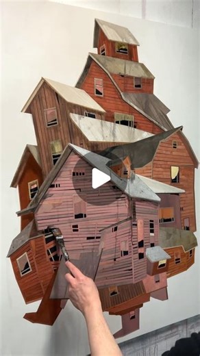 designboom magazine on Instagram: "artist seth clark (@fragmentation) shares the process of creating one of his barn #collages, from start to finish! #designboom #collageart #collage #processvideo"
