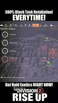 How to Get 300% Black Tusk Retaliation (Raid Exotics Farm) - The Division 2: Rise Up Y8S1 #shorts