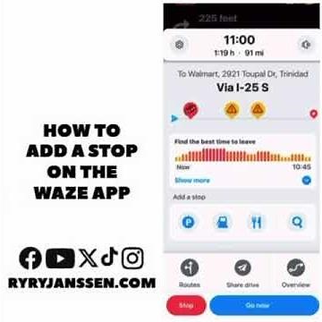 How to add a stop on the Waze app
