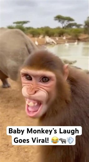 Monkey’s Laughter Goes Global from Rhino’s Gas! 😆🦏💨