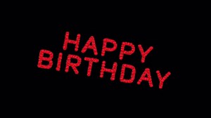 Download Happy Birthday Text Animation - Party Background Loop with Alpha Channel for free