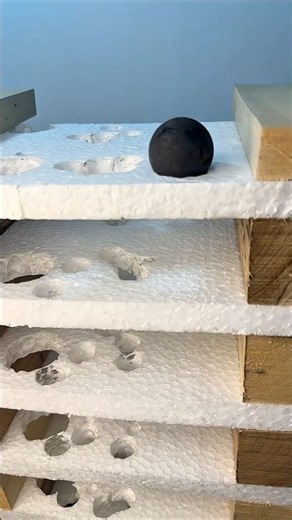 1000°C (1832°F) Hot Iron Ball vs Thermocol 😱🔥 #shorts #asmr #experiment