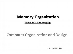 Memory Organization- Memory Address mapping