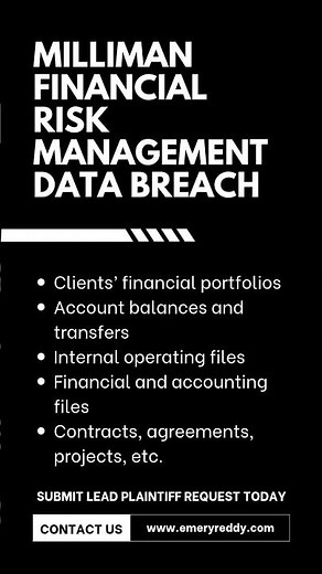 Milliman Financial Risk Management Data Breach — Emery | Reddy, PC — Data Breach Attorneys
