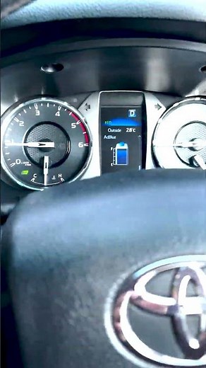 Toyota Hilux filling ADblue process and dashboard System update