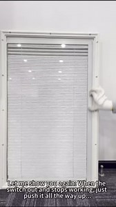 22" x 36" Low E Entry Door Clear Glass Insert, Raise & Lower Blind Glass & Raised White Frame - Easy to Install, Use and Maintain - Innovative Window Shades Protected Behind Tempered