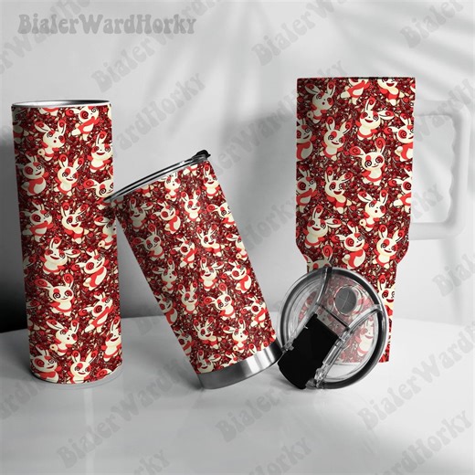 Spinda Tumbler Dizzy Playful Anime Style Travel Mug 20oz 30oz 40oz Manga Gifts - Etsy