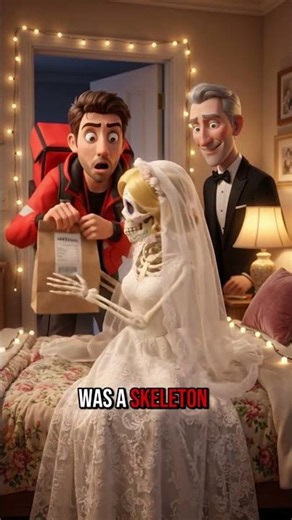 I Delivered Food to a Mansion... Then Found a Skeleton Bride Waiting Upstairs 😱 #horrorstory