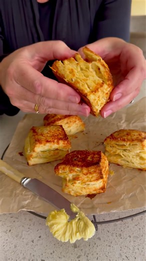 You in?? These are literally 10 minute flaky cheddar scones with layer upon layer! We love them. You will too! Recipe is now in my new channel messenger.com/channel/cookingwithtenina | Cooking with Tenina