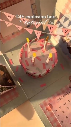DIY Aesthetic Explosion Box✨#birthdaygift #diy#papercraft