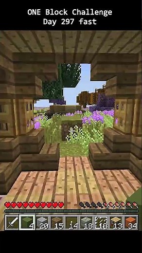 Day 297 Minecraft build challenge - ONE BLOCKS HOUSE BUILD in Minecraft 1.7