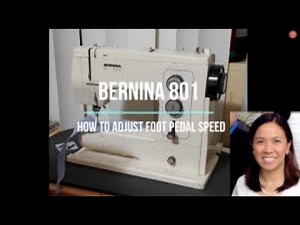 How to Adjust Foot Pedal Sewing Speed of Bernina
