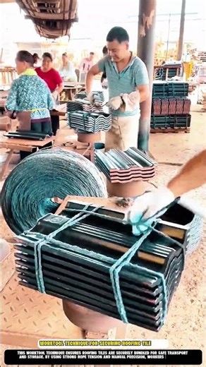 Worktool Technique for Securing Roofing Tile Packs