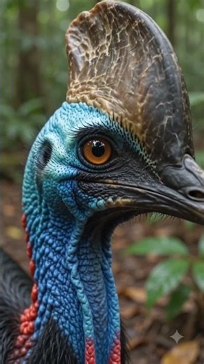 Dinosaur Bird on the Hunt 😲 | Cassowary Wildlife #4k #wildlife #birds #nature #shorts #viral