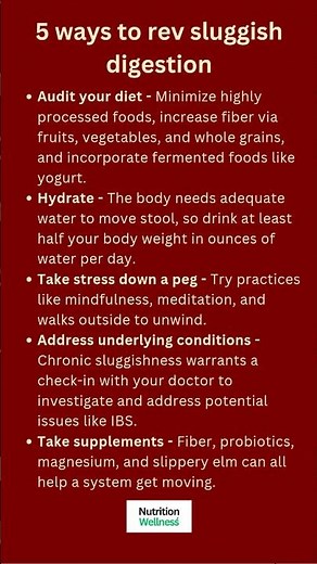 5 Ways to Rev Sluggish Digestion