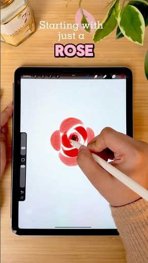From a Simple Rose to a Floral Building #procreate2026 #procreatetutorial #floralsinprocreate #fyp