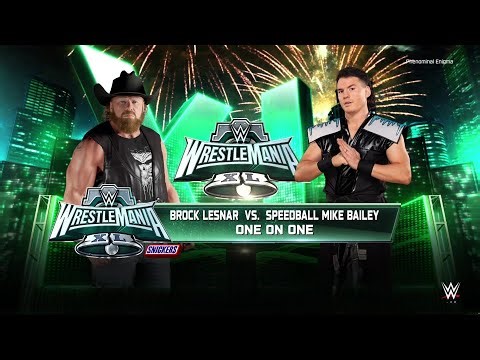 WWE 2k25 Brock Lesnar vs Speedball Mike Bailey