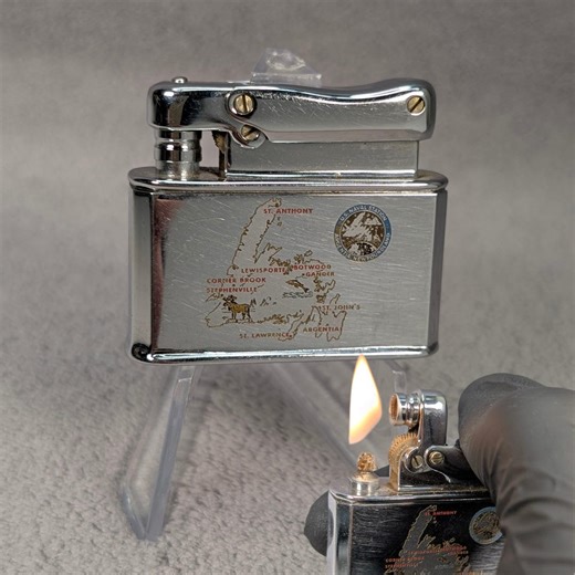 Colibri Monopol Lighter - US Naval Station Argentia, Mcandrews Air Base - Cold War History - Working Vintage Lighter Refurbished - Etsy