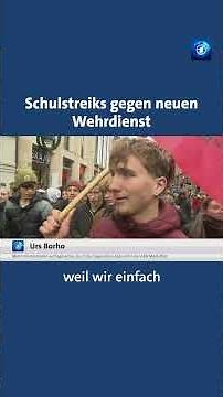 Protest gegen Wehrdienstreform: bundesweiter Schulstreik #tagesschau #nachrichten #wehrpflicht