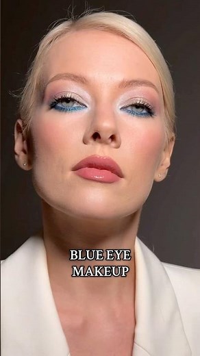 Silver and blue eye makeup tutorial step by step for beginners #beautytips #makeuptutorial #makeup